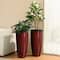 Glitzhome® Oversized Gradient Faux Ceramic Tall Plastic Planters, 2ct.